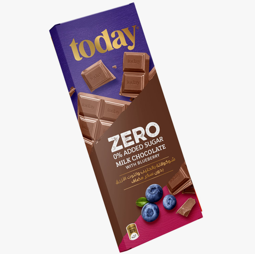 Today No Added Sugar Blueberry Milk Chocolate, 60g