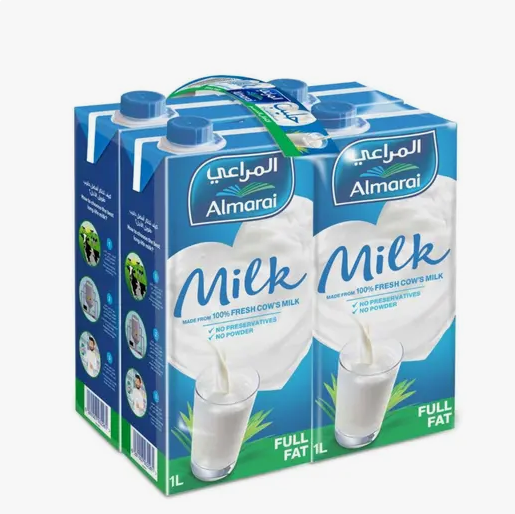 Almarai UHT Full Fat Milk with Vitamins 4x1L