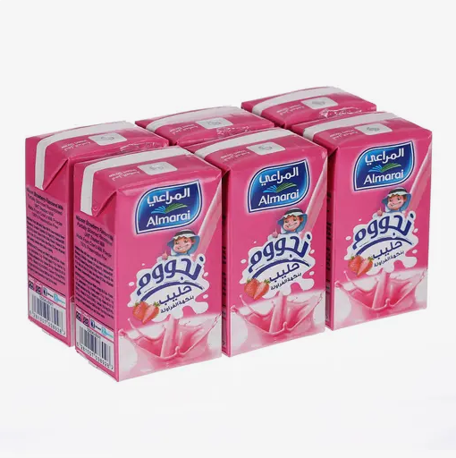 Almarai UHT Nijoom Strawberry Milk 6x150ml