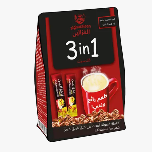 AlGhazaleen 3 In 1 Coffee Mix Sachets, 20g, 24