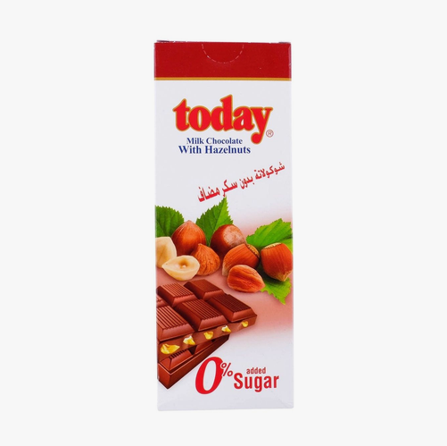 Today No Added Sugar Milk Chocolate With Hazelnut 60 g