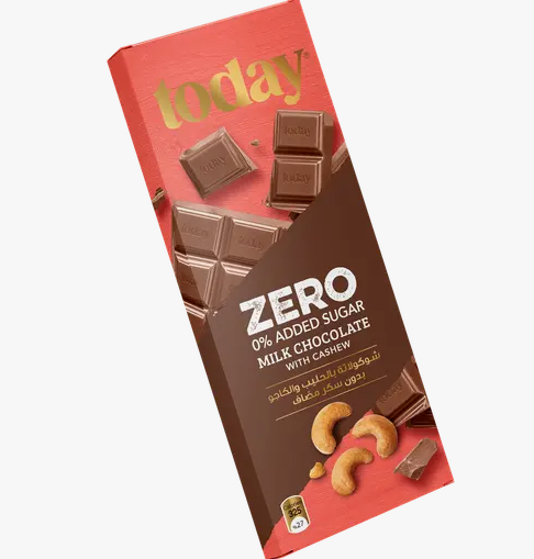Today No Added Sugar Milk Chocolate With Cashew 60 g