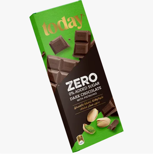 Today No Added Sugar Dark Chocolate With Pistachios 60 g