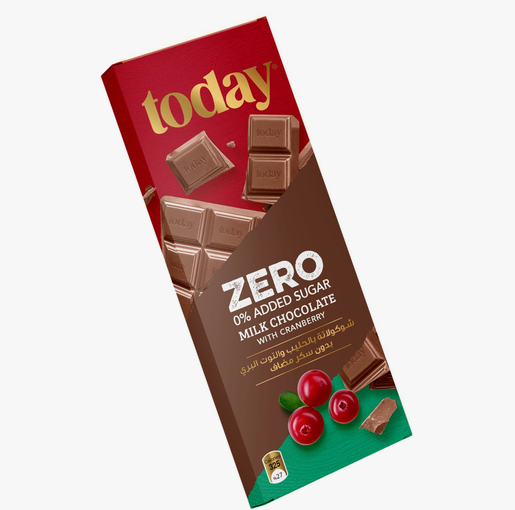 Today No Added Sugar Cranberry Milk Chocolate, 60g