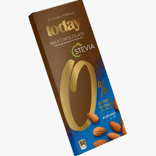 Today Stevia Milk Chocolate With Almonds 60 g