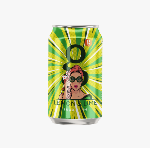 G Lemon & Lime Sugar Free Can, 300ml