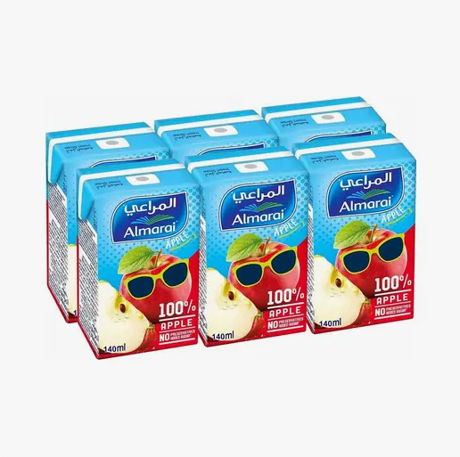 Almarai UHT 100% Apple Juice Tetra Pack 6x140ml