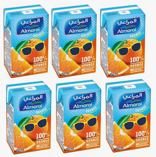 Almarai UHT 100% Orange Mixed Fruit Juice, 8x200ml