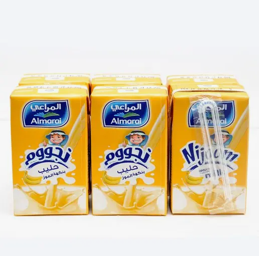 Almarai UHT Njooom Banana Milk, 6x150ml