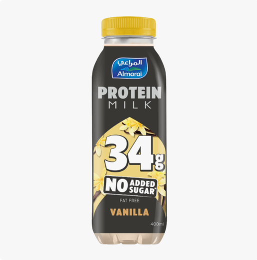 Almarai Vanilla Fat Free Protein Milk No Added Sugar, 320ml