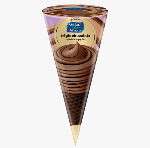 Almarai Triple Chocolate Cone Ice Cream, 120ml