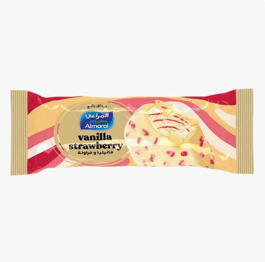 Almarai Vanilla Strawberry Stick Ice Cream, 90ml