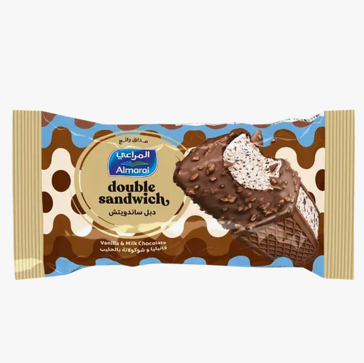 Almarai Double Chocolate Sandwich Ice Cream, 90ml