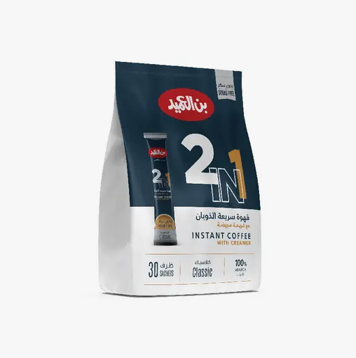 Al Ameed Coffee 2 In 1 Coffee Sachet, 12 Count
