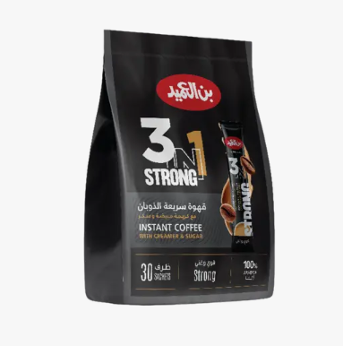 Al Ameed 3 In 1 Strong Coffee, 12 Sachet