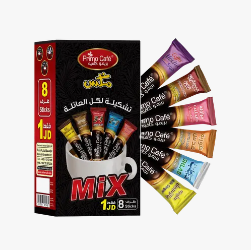 Primo Instant Coffee Mix Flavors, 8 Sachets