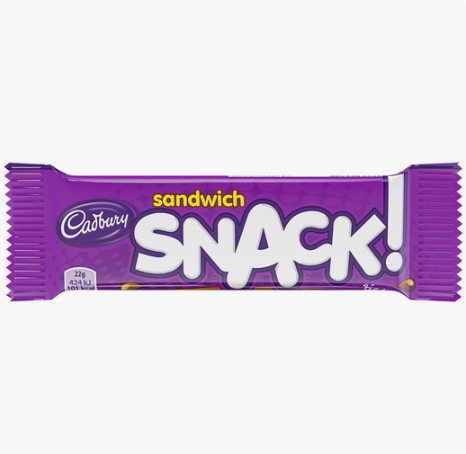 Cadbury Snack Sandwich Milk Chocolate, 22g