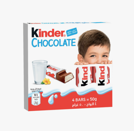 Kinder Chocolate (4 Bars), 50g
